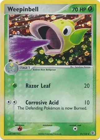 FireRed & LeafGreen Weepinbell #51/112 reverse holo